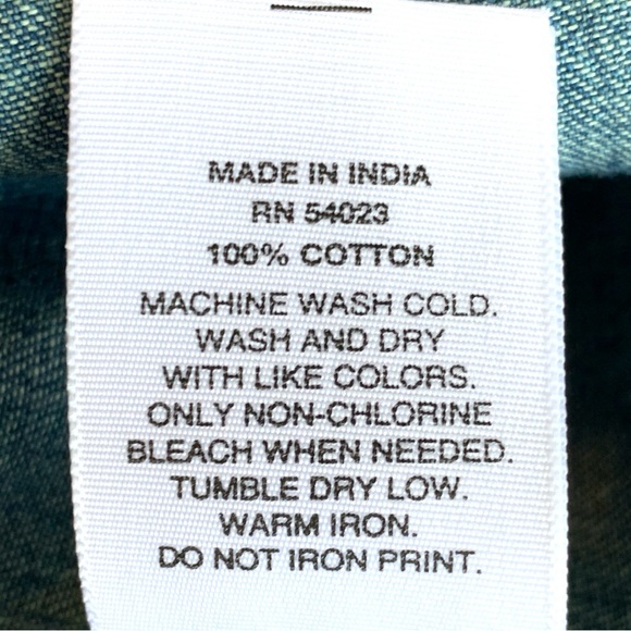 GAP LONG SLEEVE WESTERN SNAP MID-WASHED DENIM BELTED DRESS. WOMEN’S SIZE LARGE - Picture 8 of 8